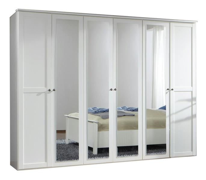 Chalet White 6 Door Wardrobe