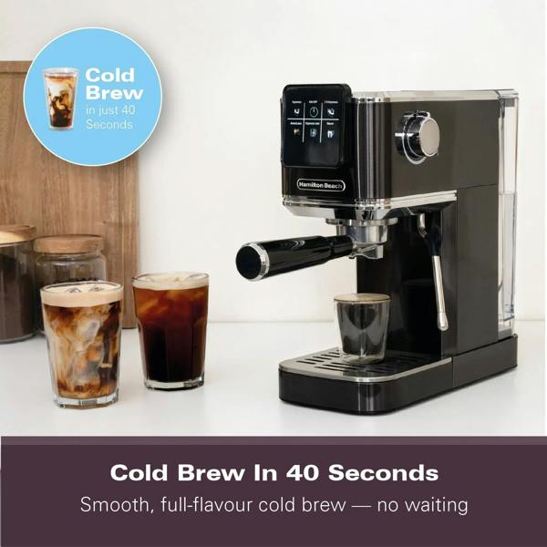Hamilton Beach BaristaPro Touch 5-in-1  Espresso Machine Black
