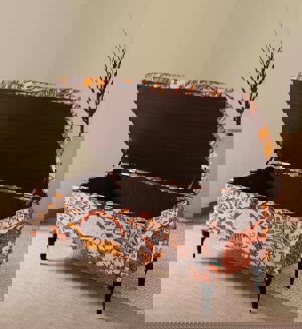 CONTACT US | MADE TO MEASURE | lynx fabric , Zambezi multicolour Ottoman coffee table with Storage | Patterned Footstool - ISTOOLS