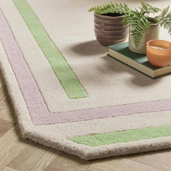 The Rugs Wool Contour Bordered Rug Lavender/Green