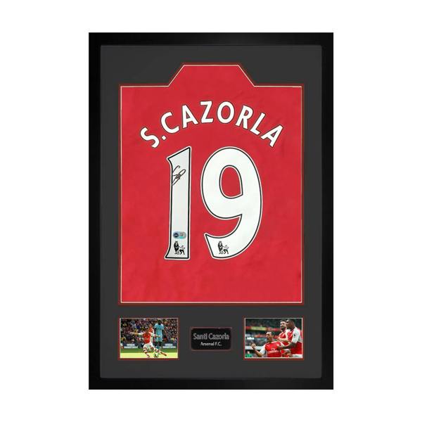 Santi Cazorla Signed Arsenal Shirt Premium Frame (ACG Cert)