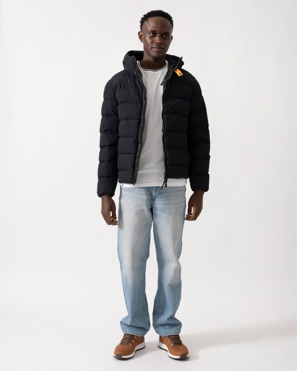 Parajumpers Cassian Mens Hooded Down Jacket - Black 541