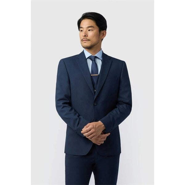 Limehaus Regular Fit Navy Stretch Jacket
