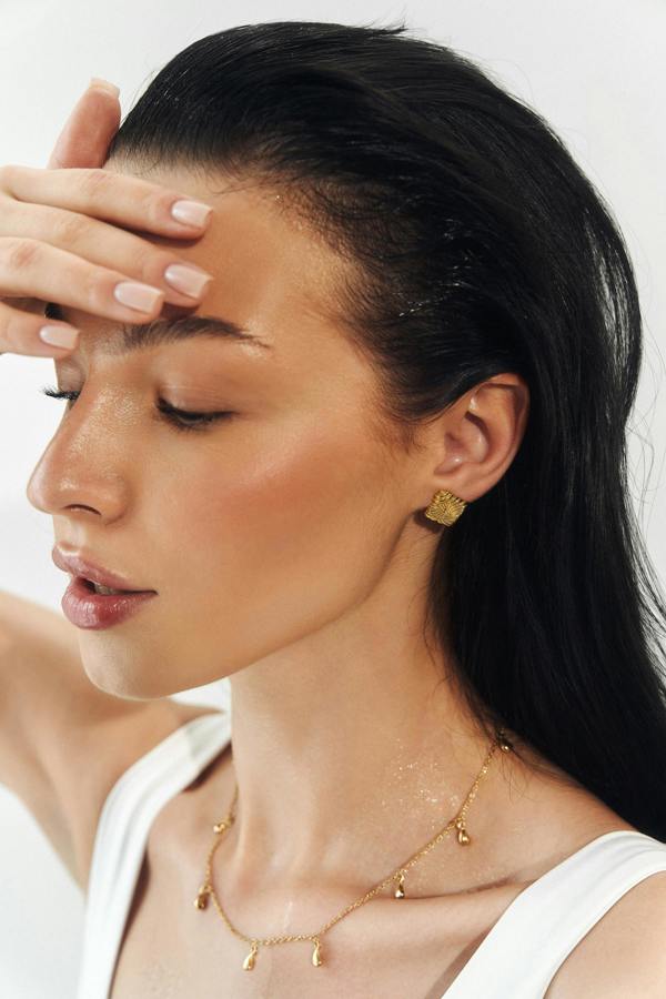 Elk & Bloom Dream Drop Chunky Teardrop 14K Gold Choker Necklace