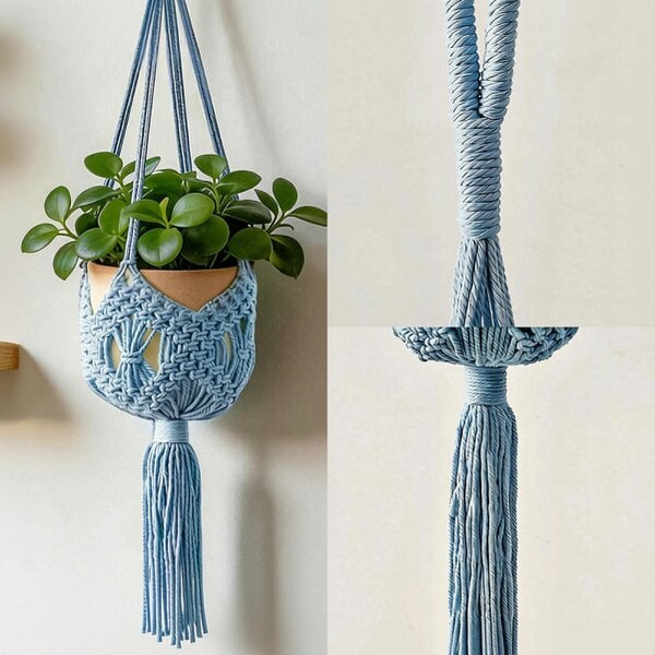 deAO Toys deAO Macrame Hanging Plant Holder Set 4-Pack Decorative Boho Home Decor