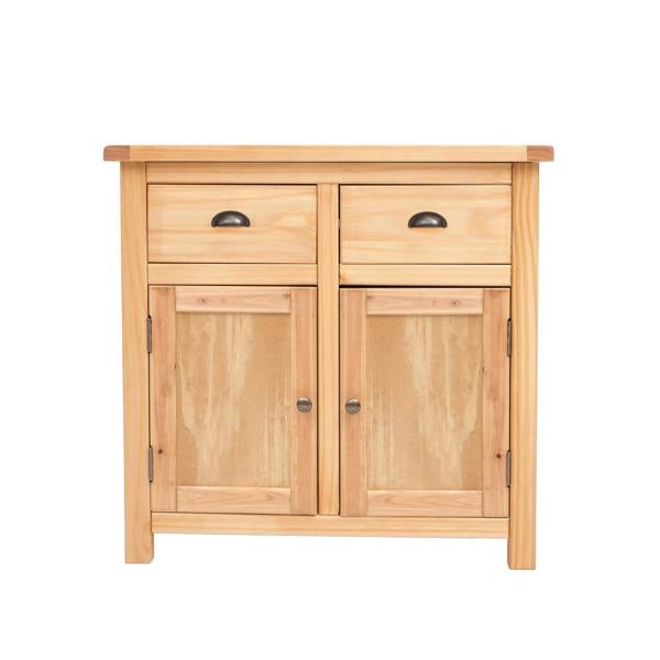 Lugo Waxed 2 Drawer 2 Door Sideboard Brass Cup Handle