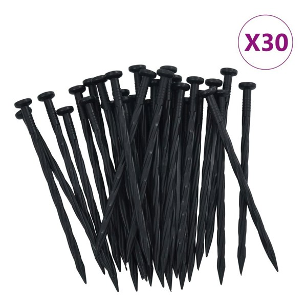 Berkfield Flexible Lawn Edging with 30 Pegs 10 m 5 cm