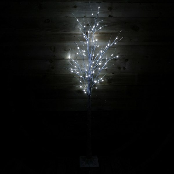 Samuel Alexander 1.8m (6ft) Indoor Outdoor Christmas Lit Birch Tree with 80 Ice White LEDs
