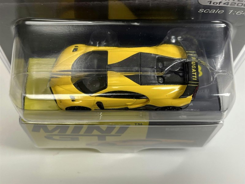 Mini GT Bugatti Chiron Our Sport Yellow LHD 1:64 Scale Mini GT MGT00428MJ