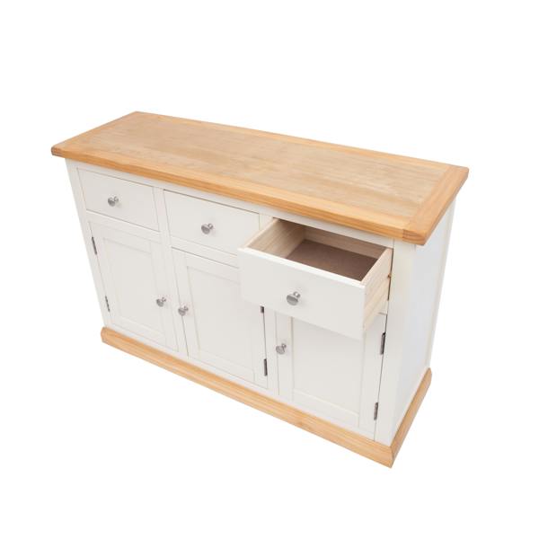 Cabinet Bits Trevi Off White 3 Drawer 3 Door Sideboard Chrome Knob
