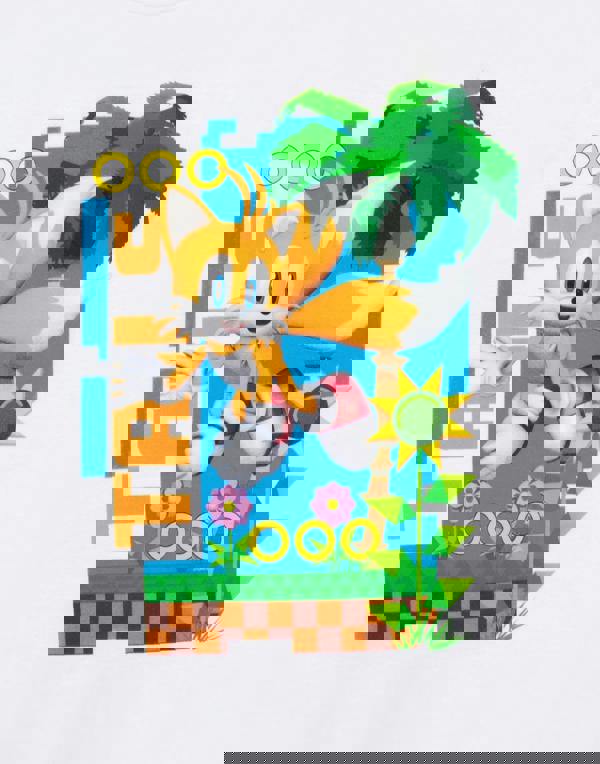 Sonic the Hedgehog Unisex Kids White Tails Short Sleeved T-Shirt