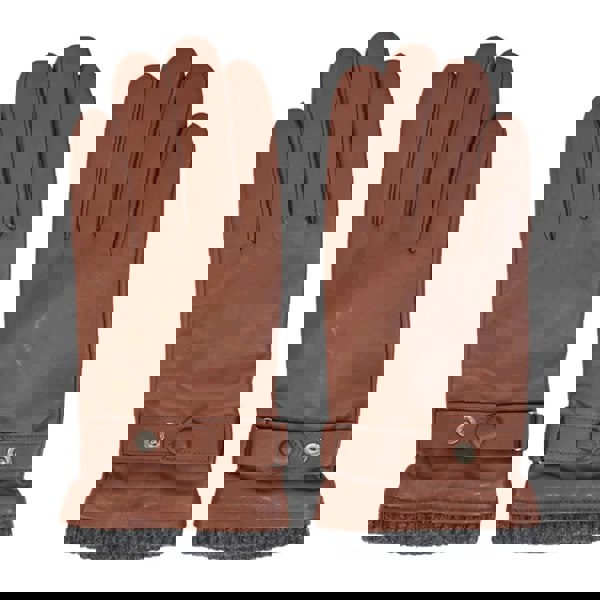 Infinity Leather Men’s Genuine Leather Ribbed Knit Cuff Gloves