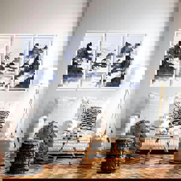 Living room pictures for walls | set of 3 Japanese art prints