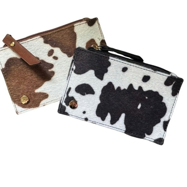 Solis Accessories Cow Print Coin & Card Purse