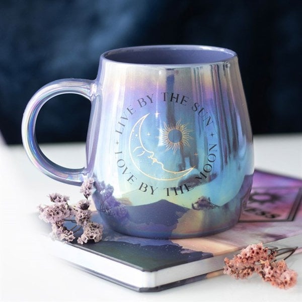 Serano Live by the Sun Love by the Moon Iridescent Mug