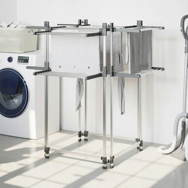 Berkfield Laundry Drying Rack 107x107x120 cm Aluminium