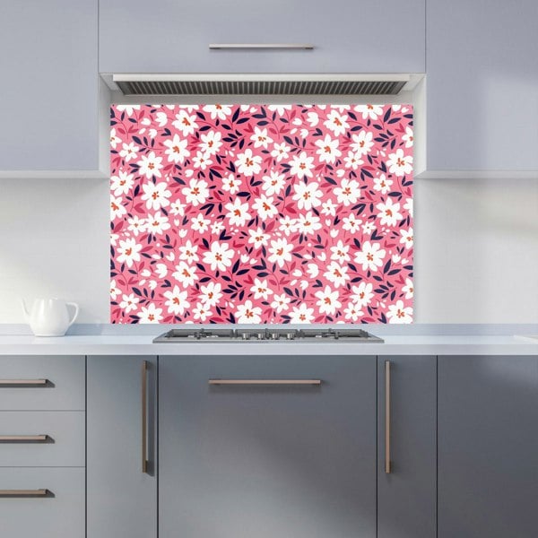 Warren Reed - Designer Small Cute White Flower Pattern Kitchen Splashback