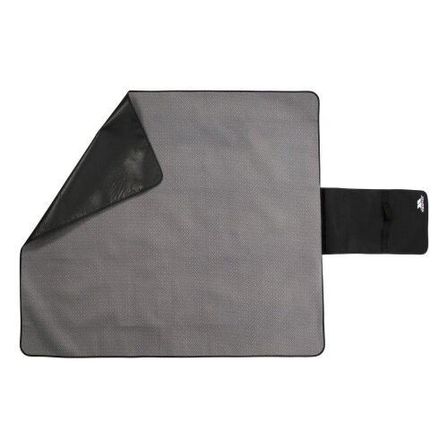Trespass Throw Waterproof Checked Foldable Blanket - Storm Grey
