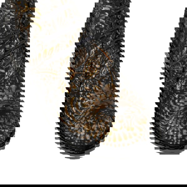 Embassy London Laviva - Black Gold - Women's wide fitted leather ankle boot with rubber soles