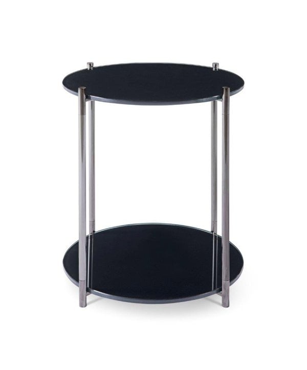Gillmore Adriana Round Side Tables With Shelf