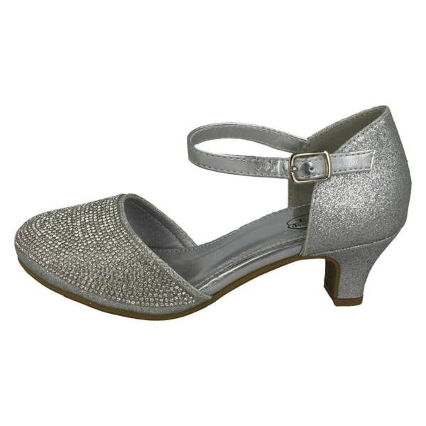 Spot On Girls Spot On Mid Heel Glittery Shoes H3082