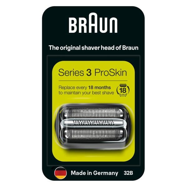 Braun Series 3 32B Electric Shaver Head Replacement - Black