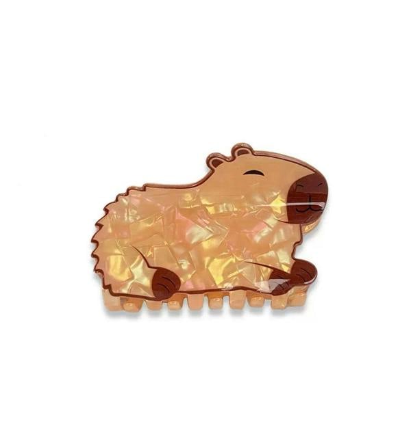Gold Trip Capybara Claw Clip