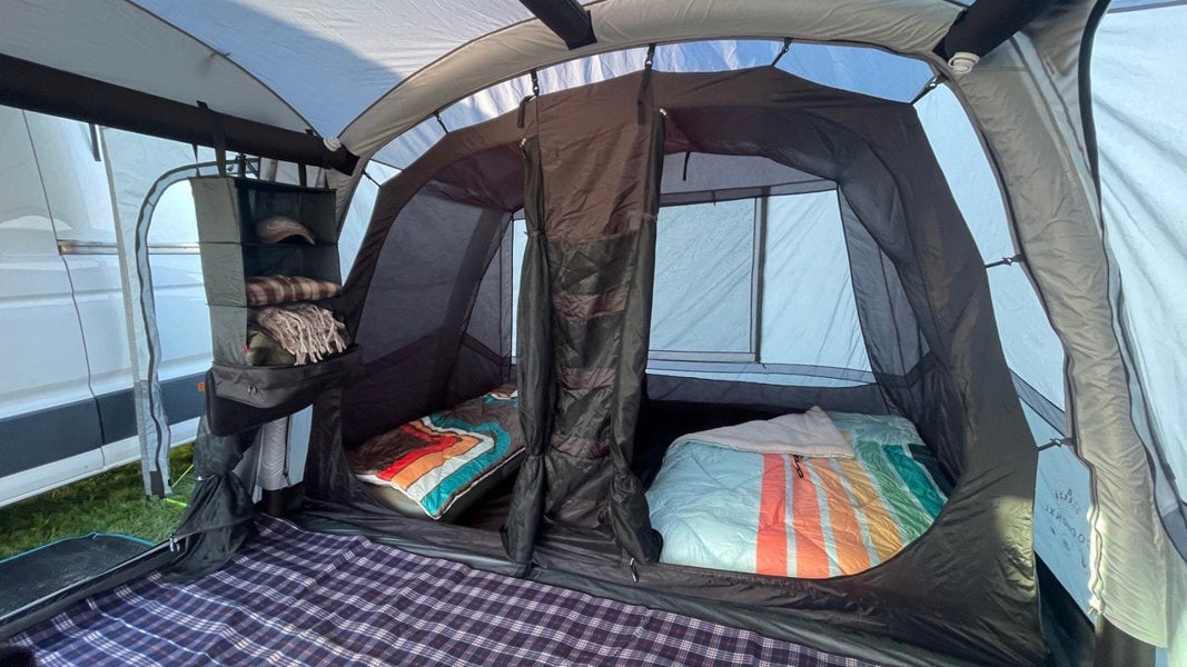 An image from Inside of the Cocoon Breeze XL V2 Motorhome Awning showing the included inner tent.