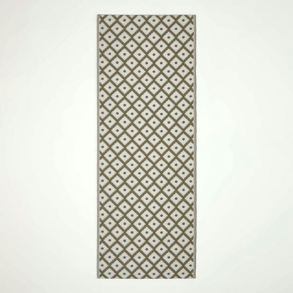 HOMESCAPES Outdoor Rug Luxury Waterproof Reversible Recycled, For Garden, May Geometric