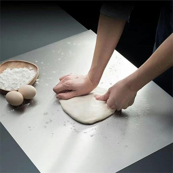Havendro Stainless Steel Cutting Chopping Board Dough Board Meat Bread Kitchen Worktop