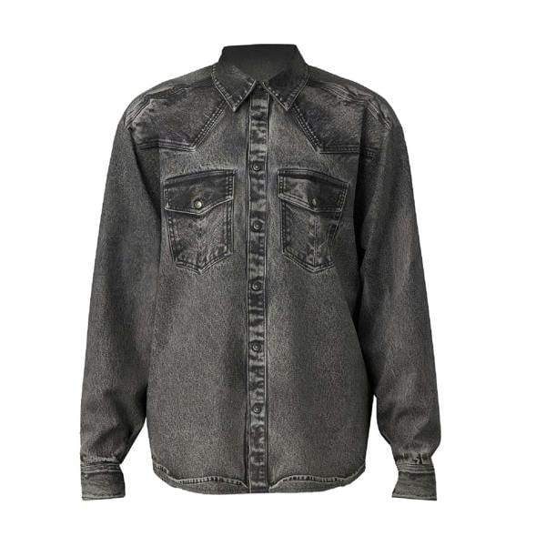 Diesel Mens Gils Denim Shirt - Black/Grey - 