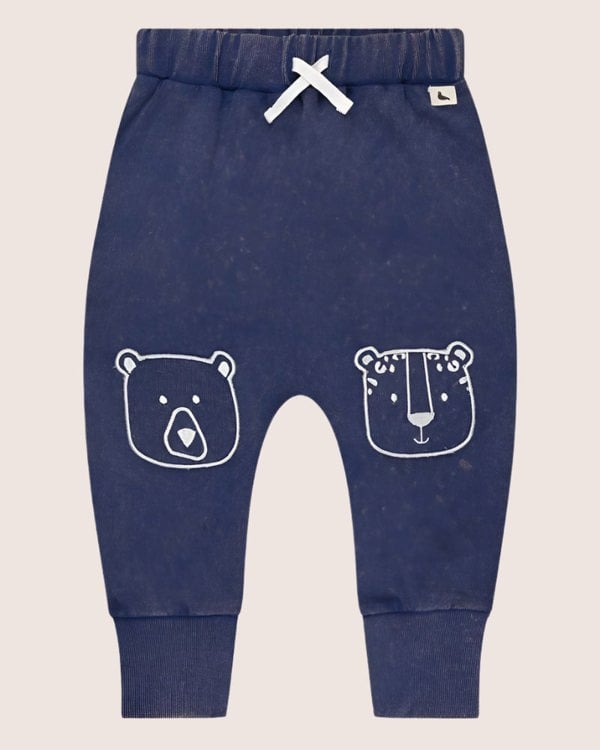 Blue Animal Friends Print Harem Style Joggers - image 1