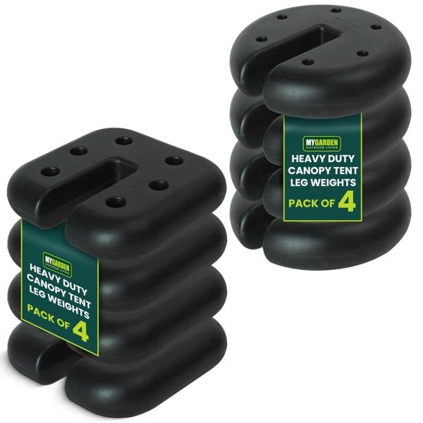 My Garden Outdoor Living My Garden Gazebo Weights Set of 4-Heavy Duty 2.3kg Each-Cement Filled Tent Leg Weight-Canopy Base Anchor for Gazebo & Parasol