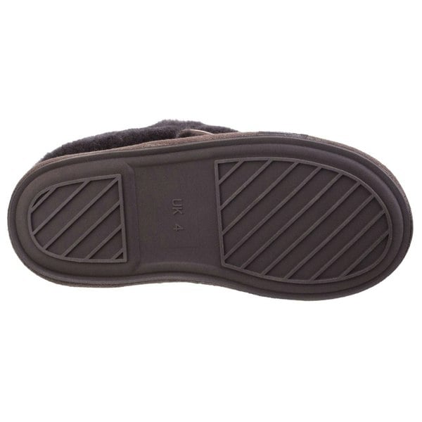 Cotswold Wotton Leather Women's Chocolate Slippers