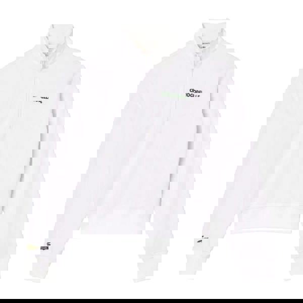 Lacoste Womens/Ladies Quarter Zip Relaxed Fit Sweatshirt - White