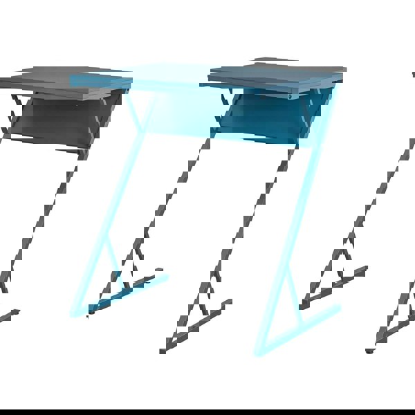 Dorel Home Regal Accent Table Laptop Desk in Metal Blue