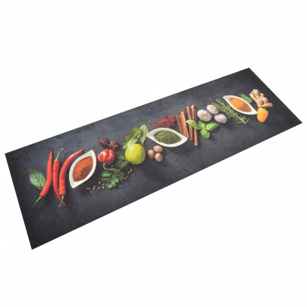 Berkfield Kitchen Rug Washable Spices 60x180 cm Velvet