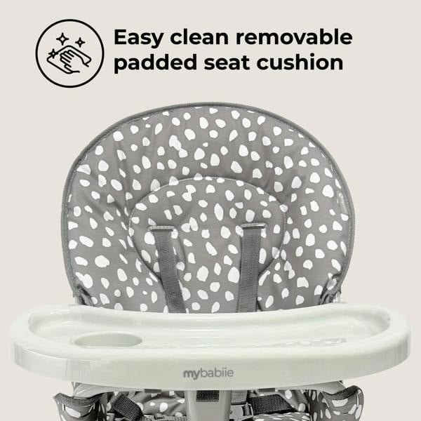 My Babiie MBHC1 Compact Highchair - Grey Dalmatian