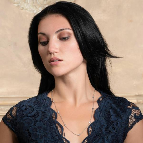 Long Chain Necklace for Women with Stones - namana.london