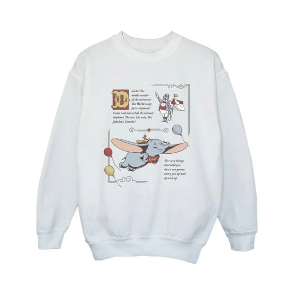 Disney Boys Dumbo Story Book Page Sweatshirt - White