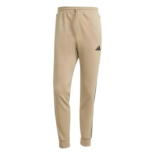 Adidas Mens Essentials Stripe Tapered Joggers - Sandstone - 