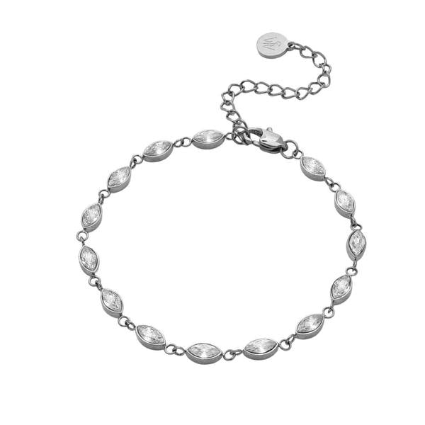 Say It With Marquise Tennis Bracelet - Silver