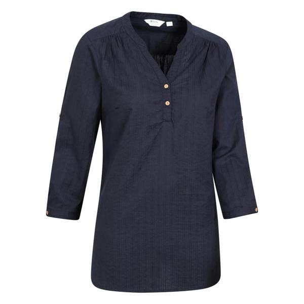 Mountain Warehouse Womens/Ladies Petra Relaxed Fit 3/4 Sleeve Shirt - Navy - 