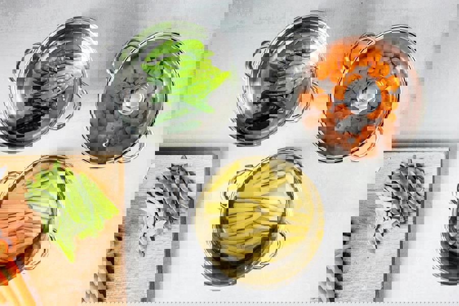 KitchenCraft Stainless Steel Three Tier 22cm Steamer