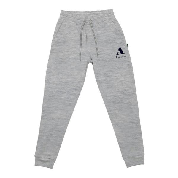 Aquascutum Mens Logo Tapered Leg Slim Joggers - Grey - 