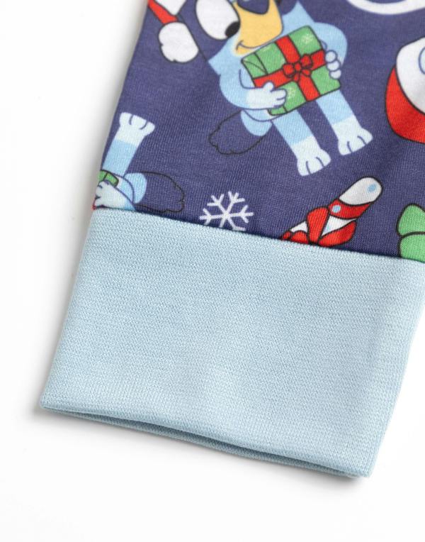 Bluey Unisex Kids Multicoloured Christmas Long Sleeve Long Leg Pyjama Set