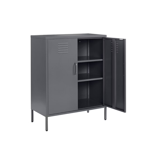 MMT Furniture Designs Blue Metal 2 Door Sideboard, Drink Cabinets, Industrial Storage Cabinet