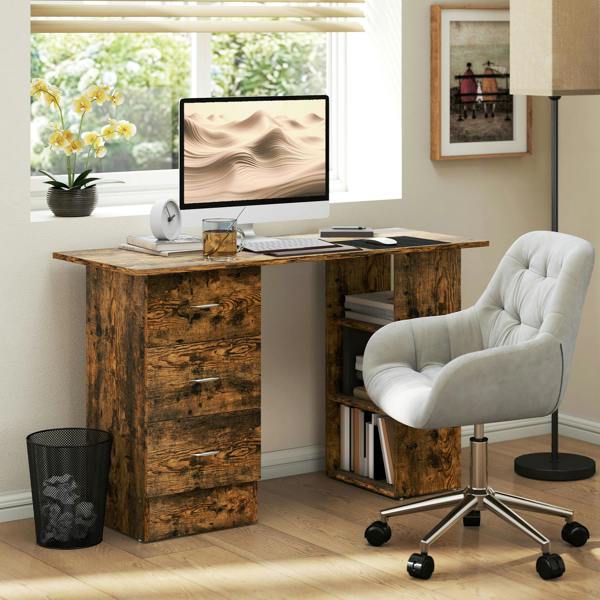 Desk with Shelves