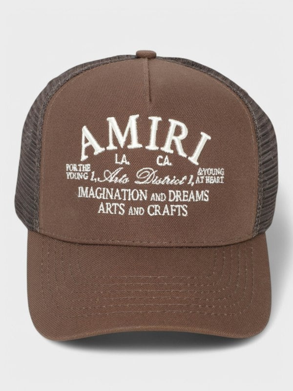 Amiri Stencil Trucker Hat Shitake - Supplied FashionAmiri