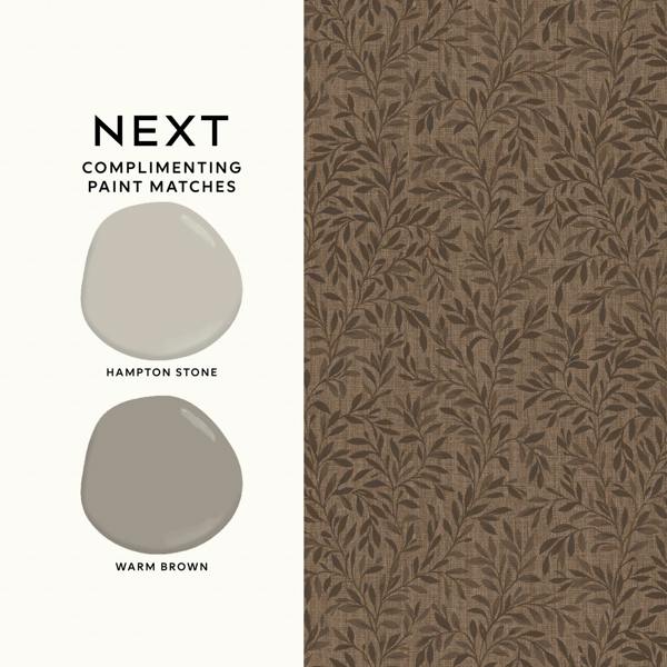 Next Ditsy Leaf Russet Wallpaper